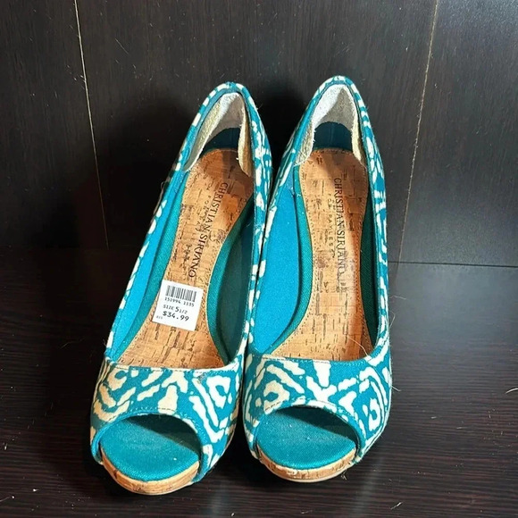 Christian Soriano Payless Peep Toe Heels size 5 1/2 - Picture 2 of 12